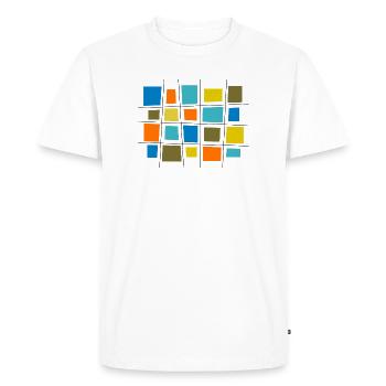 Colored patchwork by Cean - Men's Premium Organic T-Shirt - white - Front - Nico (187cm)