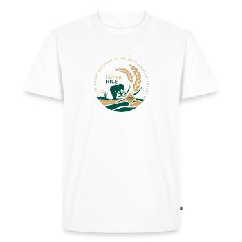 Thai Jasmine Rice Logo Organic - Men's Premium Organic T-Shirt - white - Front - Nico (187cm)