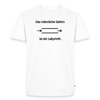 Labyrinthe mâle - T-shirt Premium bio Homme - blanc - Devant - Nico (187cm)