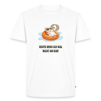 Hamster Relaxing in the Pool - Men's Premium Organic T-Shirt - white - Front - Nico (187cm)