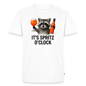It's Spritz O'Clock Raccoon Party Gift Idea - Men's Premium Organic T-Shirt - white - Front - Nico (187cm)
