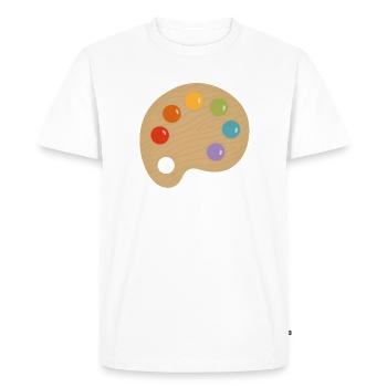 Charme de palette de peinture - T-shirt Premium bio Homme - blanc - Devant - Nico (187cm)