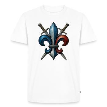 Fleur de Lys - France - T-shirt Premium bio Homme - blanc - Devant - Nico (187cm)