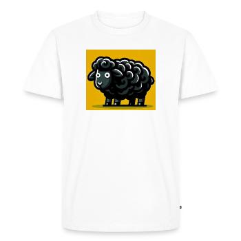 Mouton noir - T-shirt Premium bio Homme - blanc - Devant - Nico (187cm)