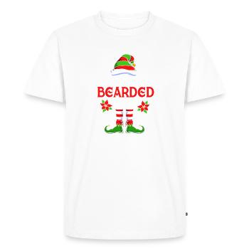 Elf Elf Christmas Gift Beard Bearded Hairdresser - Men's Premium Organic T-Shirt - white - Front - Nico (187cm)