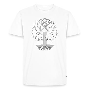 Arbre de vie géométrique | Conception de logo moderne - T-shirt Premium bio Homme - blanc - Devant - Nico (187cm)