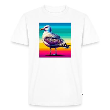 mouette - T-shirt Premium bio Homme - blanc - Devant - Nico (187cm)