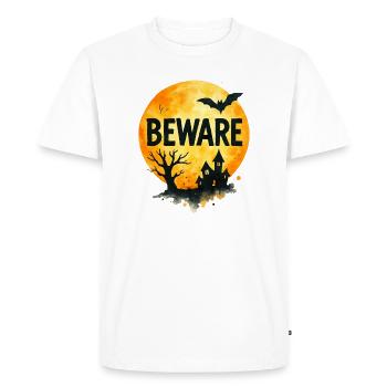 Maison hantée effrayante pour Halloween - T-shirt Premium bio Homme - blanc - Devant - Nico (187cm)