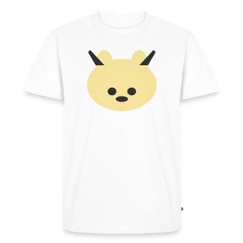 Horned Bear Cuddly Icon - Men's Premium Organic T-Shirt - white - Front - Nico (187cm)