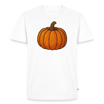 Illustration de dessin animé de citrouille - T-shirt Premium bio Homme - blanc - Devant - Nico (187cm)