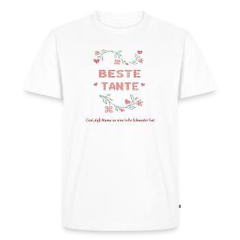 Meilleure tante - T-shirt Premium bio Homme - blanc - Devant - Nico (187cm)