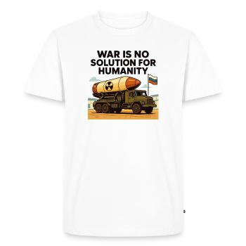 War is not a solution - Men's Premium Organic T-Shirt - white - Front - Nico (187cm)