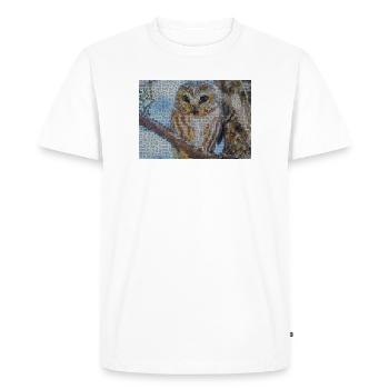 Nocturnal Owl Mosaic - Men's Premium Organic T-Shirt - white - Front - Nico (187cm)