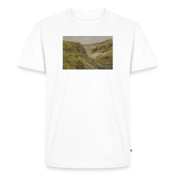 Canyon en maille géométrique - T-shirt Premium bio Homme - blanc - Devant - Nico (187cm)