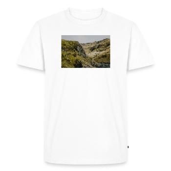Toile de fond d’impression de pays de collines - T-shirt Premium bio Homme - blanc - Devant - Nico (187cm)
