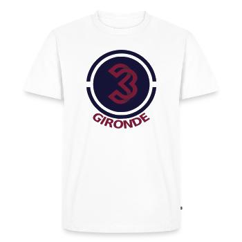 Circular emblem Gironde 33 - Men's Premium Organic T-Shirt - white - Front - Nico (187cm)