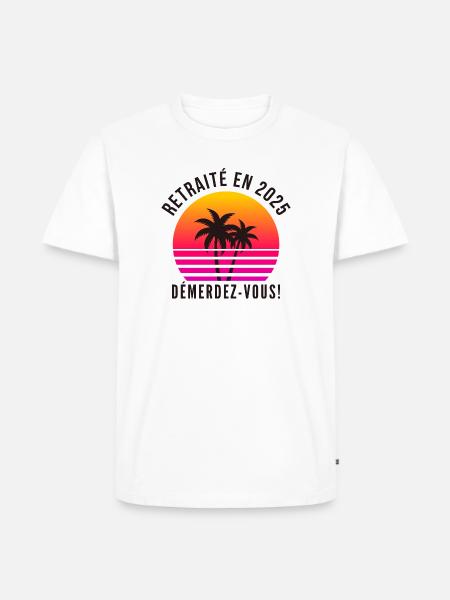 Retired in 2025, Humour retires - Men's Premium Organic T-Shirt - white