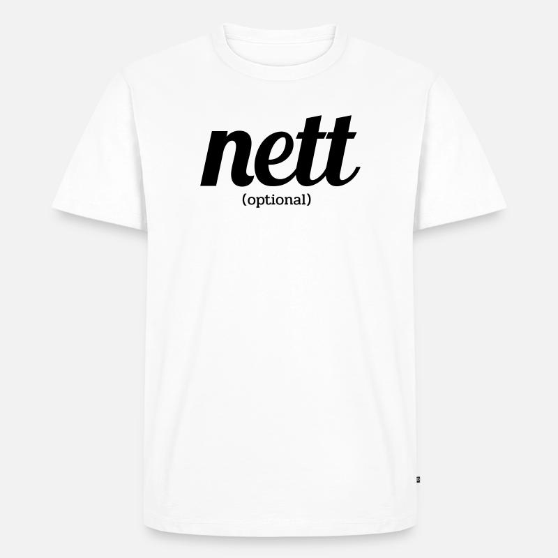 Nett Optional - Männer Premium Bio T-Shirt - Weiß