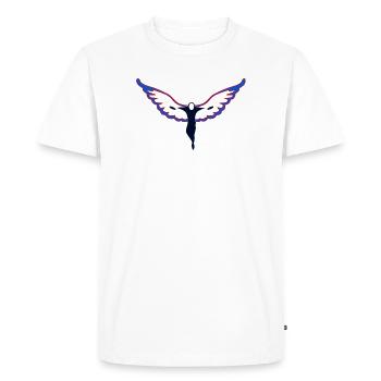 Wing Hero Silhouette - Men's Premium Organic T-Shirt - white - Front - Nico (187cm)