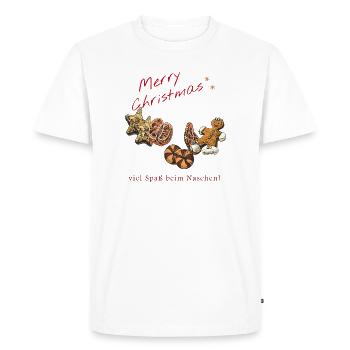 Merry Christmas - Men's Premium Organic T-Shirt - white - Front - Nico (187cm)