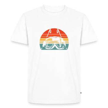 Mountains Are Calling Vintage Trek - Men's Premium Organic T-Shirt - white - Front - Nico (187cm)