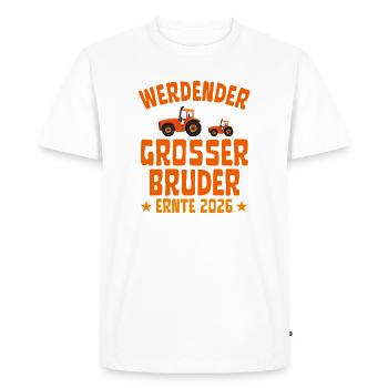 Growing Big VVruder Harvest 2026 - Men's Premium Organic T-Shirt - white - Front - Nico (187cm)