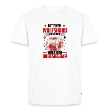 Irish Wolfhound est imbattable - T-shirt Premium bio Homme - blanc - Devant - Nico (187cm)