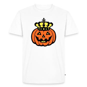 Halloween Pumpkin King Crown King Pumpkin Ruler - Men's Premium Organic T-Shirt - white - Front - Nico (187cm)