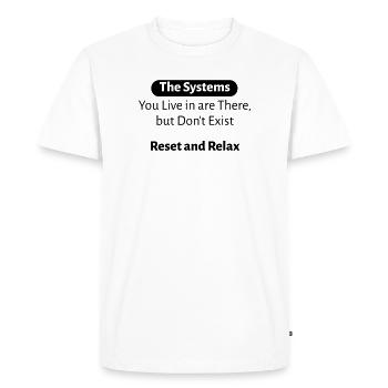 The_Systems - Men's Premium Organic T-Shirt - white - Front - Nico (187cm)
