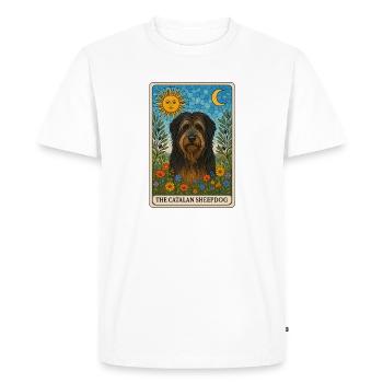 Soleil Lune Chien de berger catalan - T-shirt Premium bio Homme - blanc - Devant - Nico (187cm)