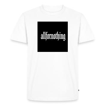 Allfornothing Mot-symbole gothique - T-shirt Premium bio Homme - blanc - Devant - Nico (187cm)