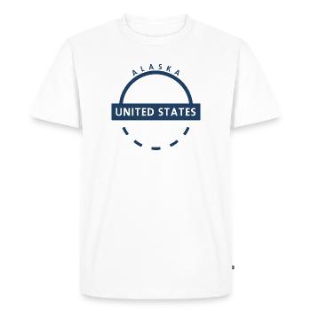 Alaska Emblem United States - Men's Premium Organic T-Shirt - white - Front - Nico (187cm)