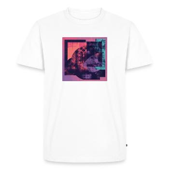 Collage de néons motif géométrique - T-shirt Premium bio Homme - blanc - Devant - Nico (187cm)