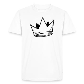 Crown Vector | Doodle Look - Men's Premium Organic T-Shirt - white - Front - Nico (187cm)