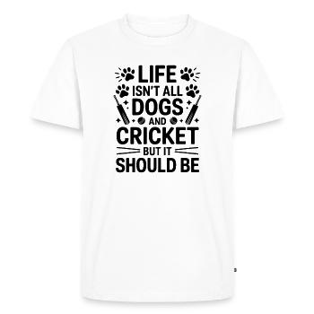 Cricket Dire Chiens Drôle Cricket Cadeau - T-shirt Premium bio Homme - blanc - Devant - Nico (187cm)