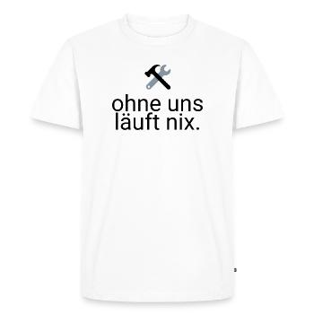 Construction workers & craftsmen - Nothing works without us! - Men's Premium Organic T-Shirt - white - Front - Nico (187cm)