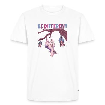 Licorne Be Different - T-shirt Premium bio Homme - blanc - Devant - Nico (187cm)