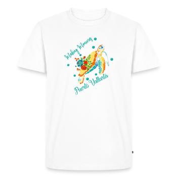 Souvenirs de vacances à Puerto Vallarta - T-shirt Premium bio Homme - blanc - Devant - Nico (187cm)