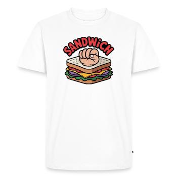 Knuckle Sandwich Funny Gift Chef Fighter - Men's Premium Organic T-Shirt - white - Front - Nico (187cm)