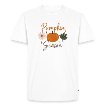 saison des citrouilles - T-shirt Premium bio Homme - blanc - Devant - Nico (187cm)