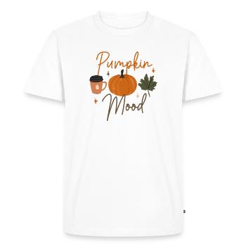 T-shirt à café d’automne Pumpkin Mood - T-shirt Premium bio Homme - blanc - Devant - Nico (187cm)