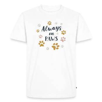 Toujours sur Pattes - T-shirt Premium bio Homme - blanc - Devant - Nico (187cm)