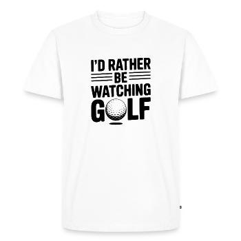 Je préfère regarder le golf - T-shirt Premium bio Homme - blanc - Devant - Nico (187cm)
