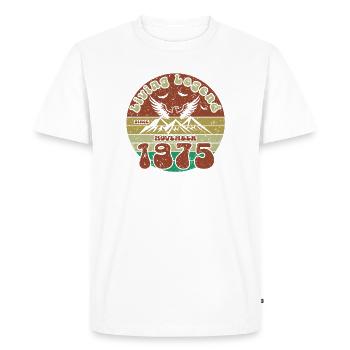 50e anniversaire Légende vivante depuis VIN 11/1975 - T-shirt Premium bio Homme - blanc - Devant - Nico (187cm)