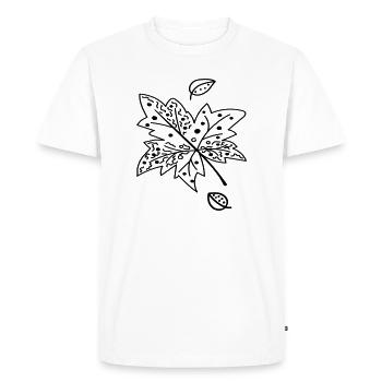 Autumn Leaf - Men's Premium Organic T-Shirt - white - Front - Nico (187cm)