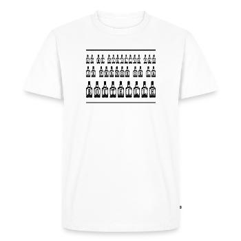 JE NE VIEILLIS PAS, JE PRENDS DE LA BOUTEILLE !  - T-shirt Premium bio Homme - blanc - Devant - Nico (187cm)
