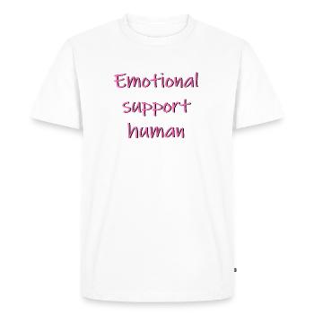 soutien humain - T-shirt Premium bio Homme - blanc - Devant - Nico (187cm)