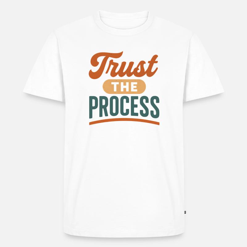 Trust the Process Retro Print - Männer Premium Bio T-Shirt - Weiß