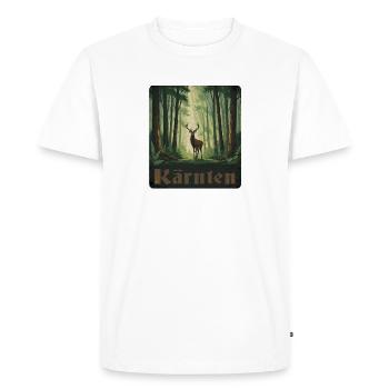Cerf de Carinthie dans la forêt - T-shirt Premium bio Homme - blanc - Devant - Nico (187cm)