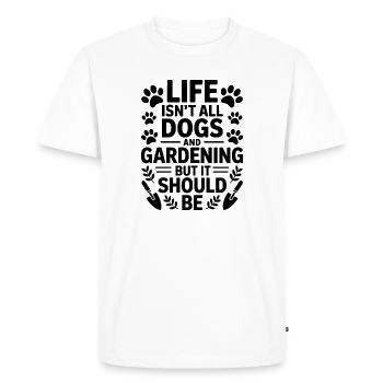 Jardin Disant Chiens Drôle Jardinage Cadeau - T-shirt Premium bio Homme - blanc - Devant - Nico (187cm)